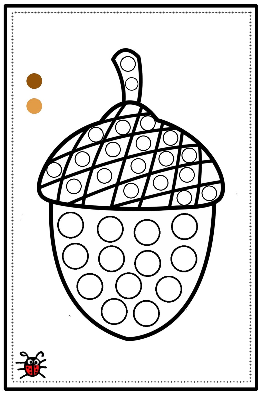 Jesienne wyklejanie kropek z&nbsp;plasteliny