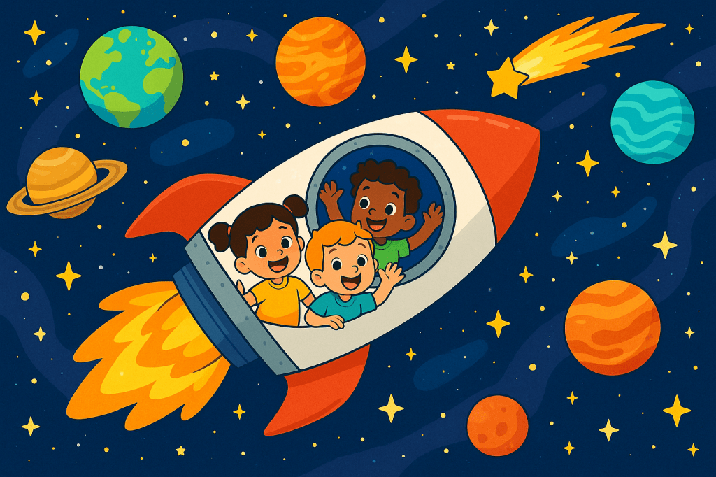 🚀 Światowy Dzień Kosmosu – Scenariusz zajęć dla&nbsp;przedszkolaków