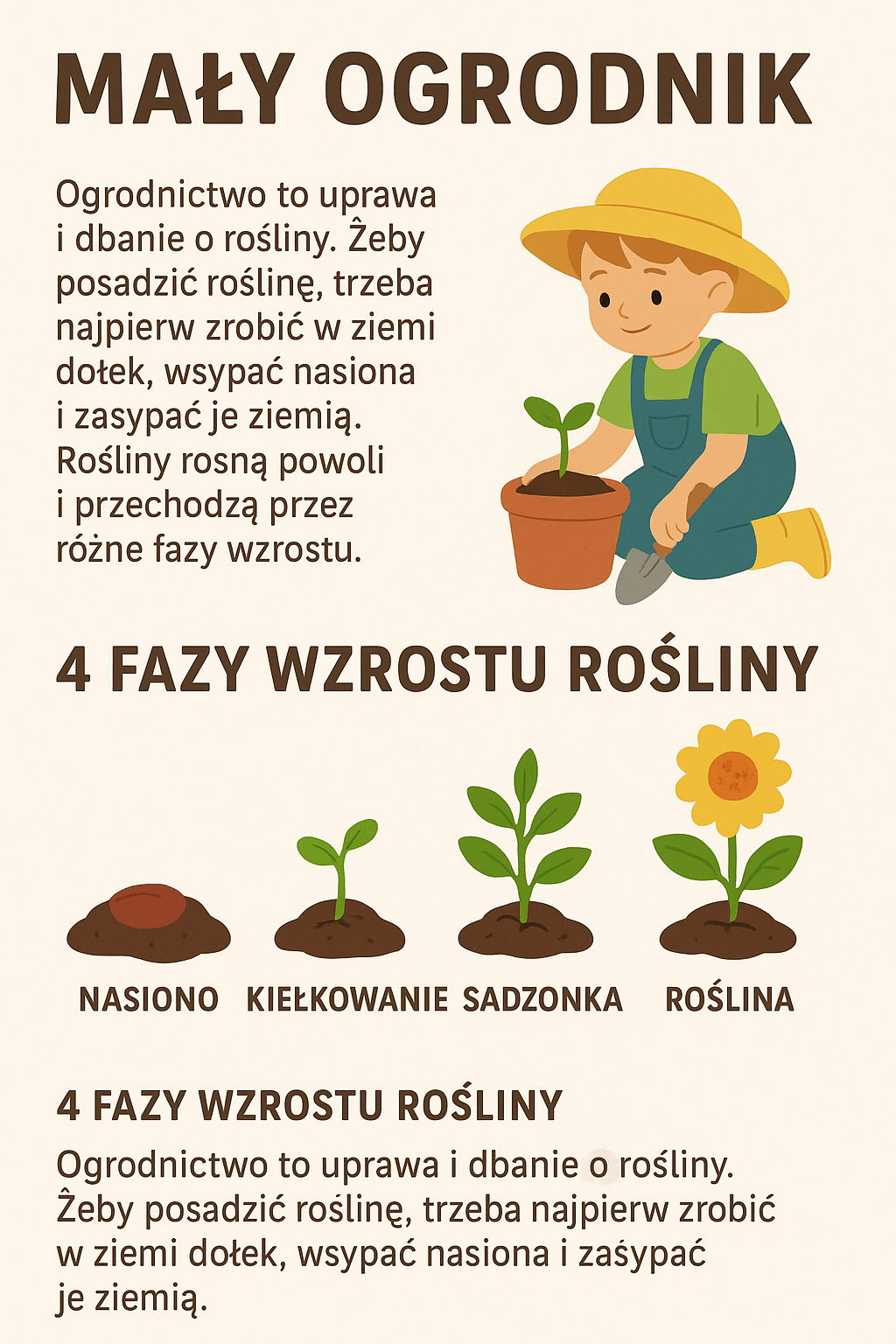 Mały Ogrodnik – scenariusz letnich zajęć ogrodniczych dla&nbsp;przedszkolaków