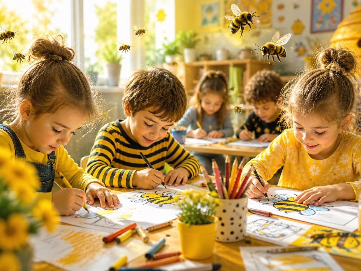 🐝 Dzień Pszczoły w przedszkolu – scenariusz zajęć + zabawy sensoryczne i&nbsp;ruchowe