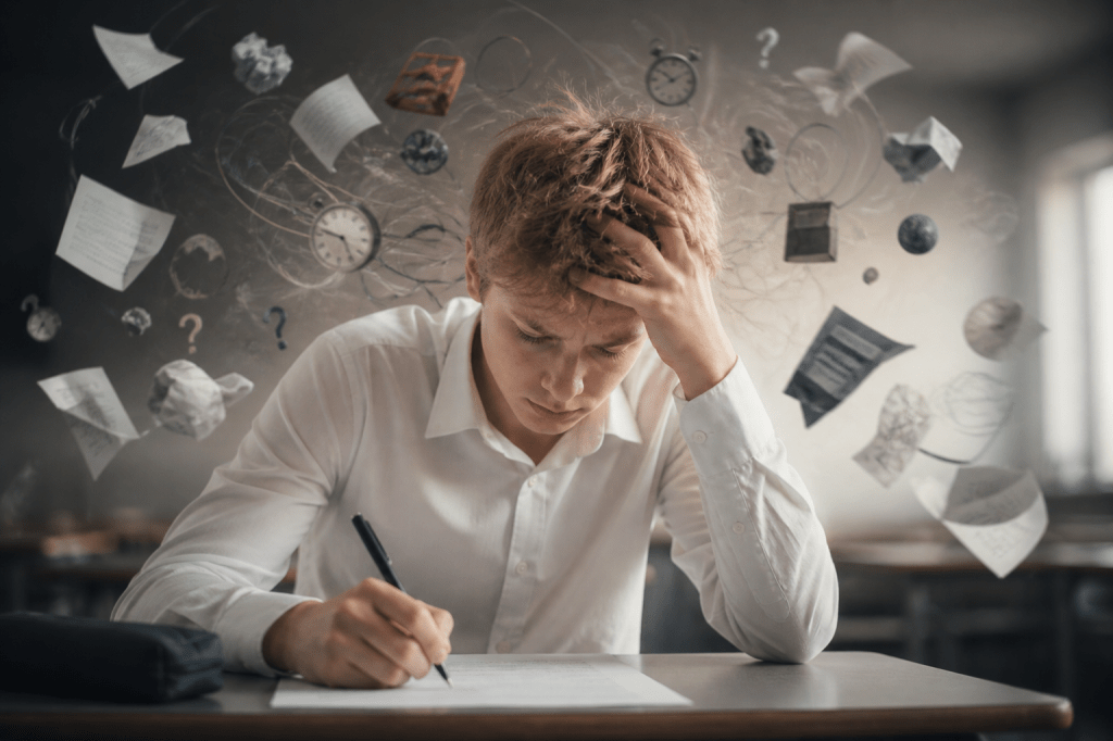 Stres egzaminacyjny u ucznia z ADHD – dlaczego traci punkty mimo&nbsp;wiedzy?